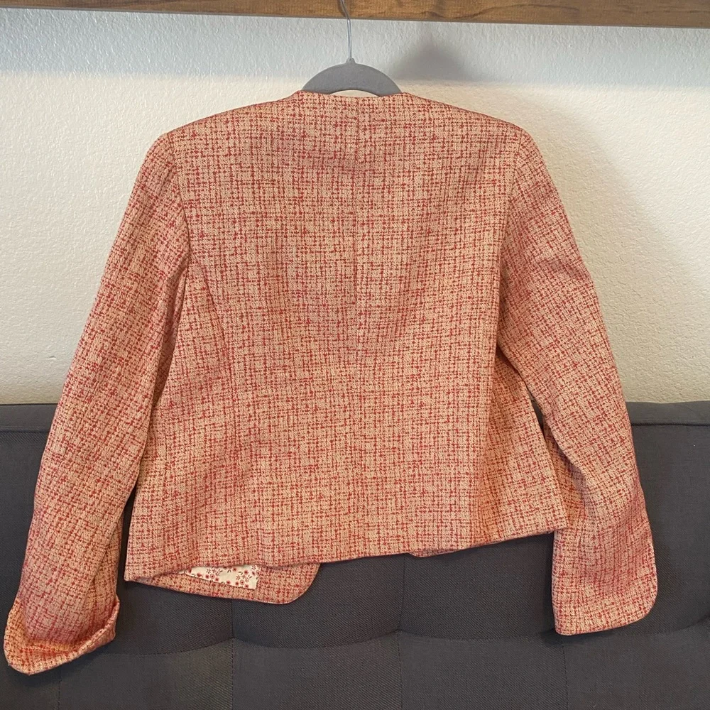 J.‎ Jill Pink Sprint Print Jacket SZ 6